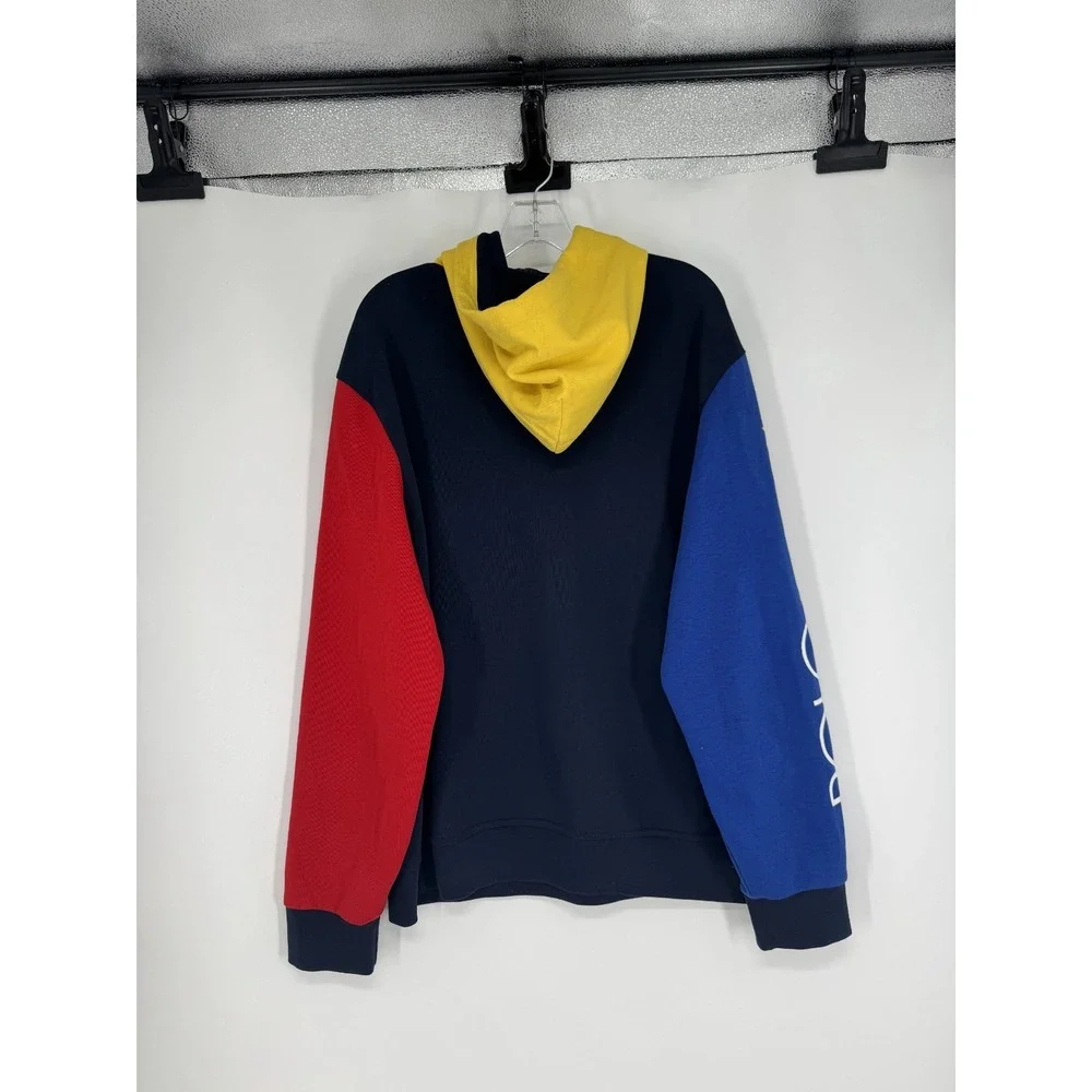 Polo Ralph Lauren Hi Tech Hoodie Mens XL Colorblock Graphic Colorful Rainbow